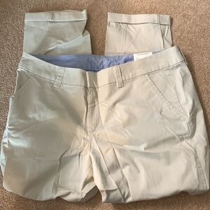 Silver Beige Cropped Chino Pants Size 12 NWT